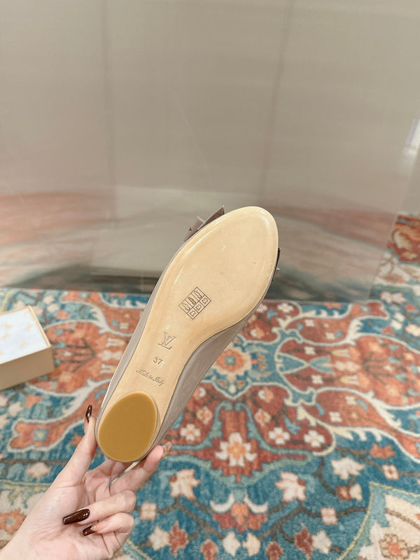 LV Popi Flat Ballerina Cosmic Latte Cowhide