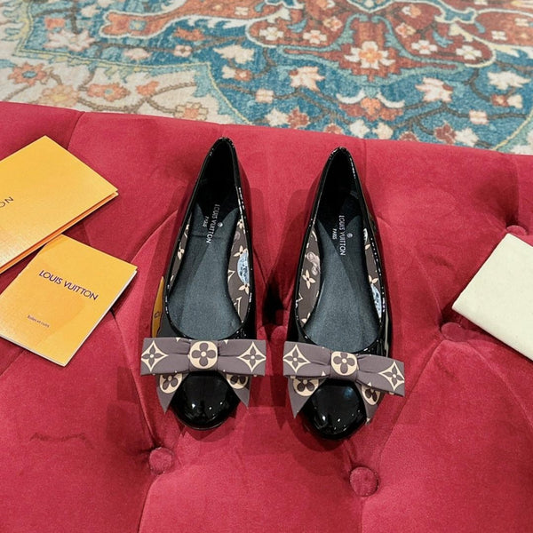 LV Popi Flat Ballerina Black Cowhide