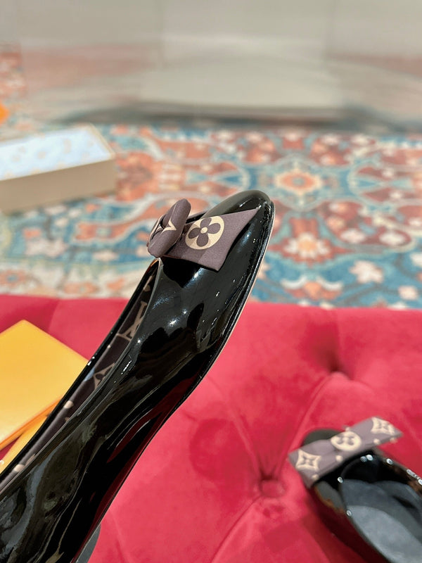 LV Popi Flat Ballerina Black Cowhide