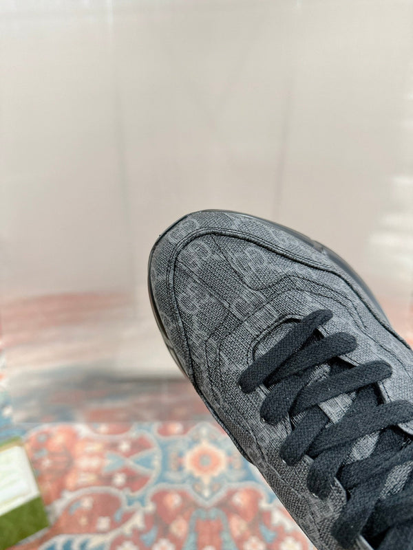 GG RHYTON TRAINER CHARCOAL CALFSKIN