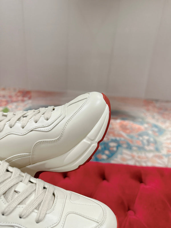 GG RHYTON TRAINER WHITE CALFSKIN WITH DOREMON MOTIF