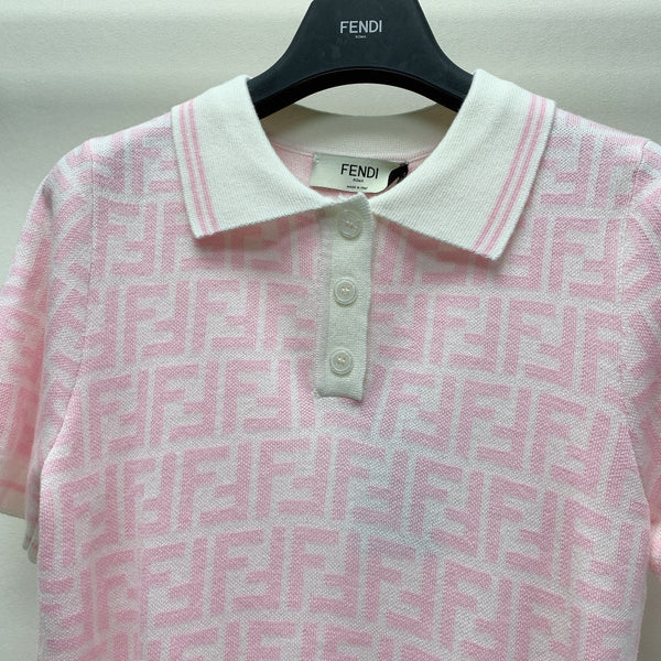 Fendi 25C Polo Shirt Pink 228188