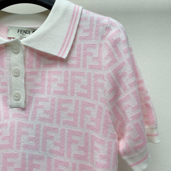 Fendi 25C Polo Shirt Pink 228188