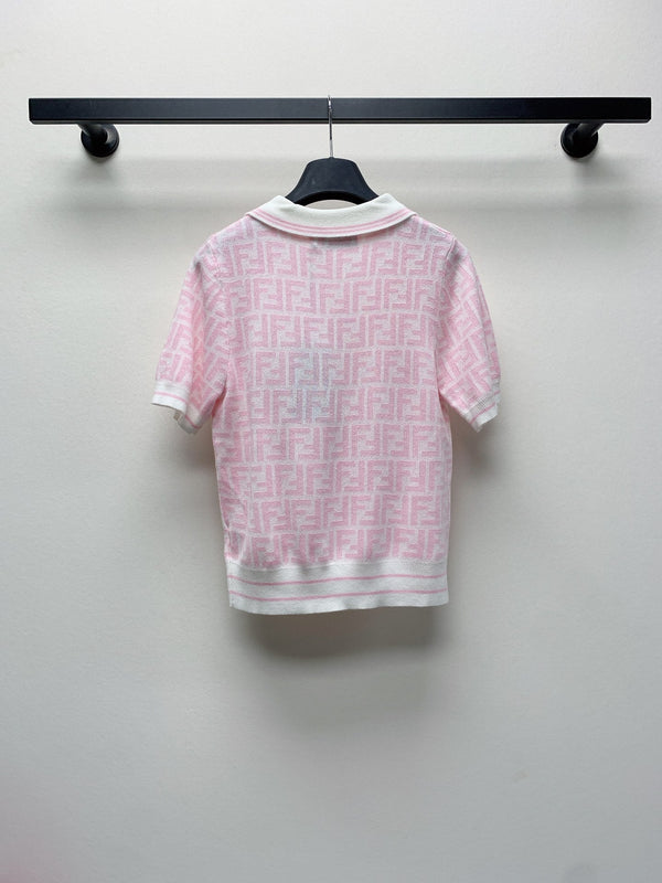 Fendi 25C Polo Shirt Pink 228188