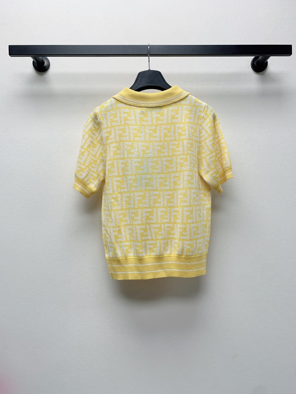 Fendi 25C Polo Shirt Yellow 228190