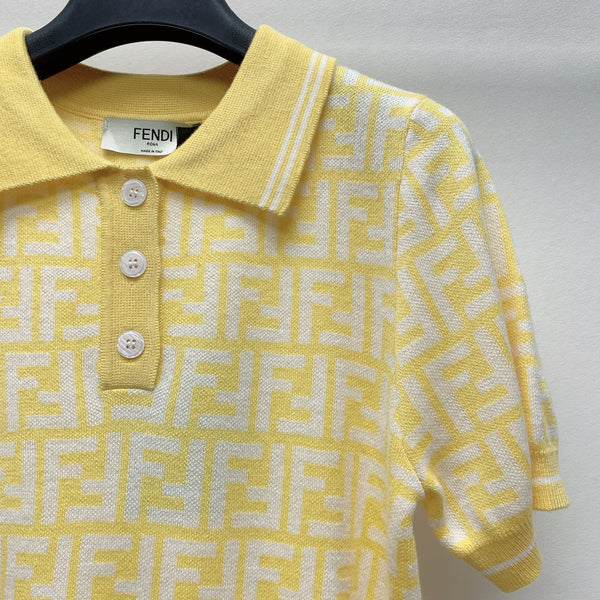 Fendi 25C Polo Shirt Yellow 228190