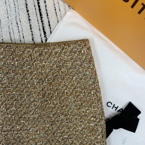 CC Tweed Short Skirt Multicolor Glitter Polyester 247253