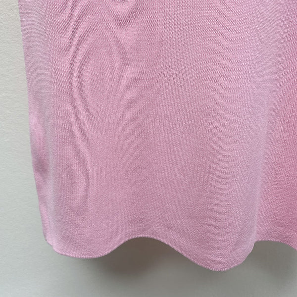 CC 25 Abito gilet in maglia con scollo rotondo e logo ricamato rosa 277583