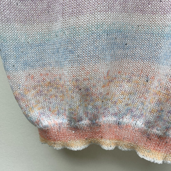 CC 25 Round Neck Contrast Color Stitching Sleeveless T-shirt in Colorful Tencel 277594