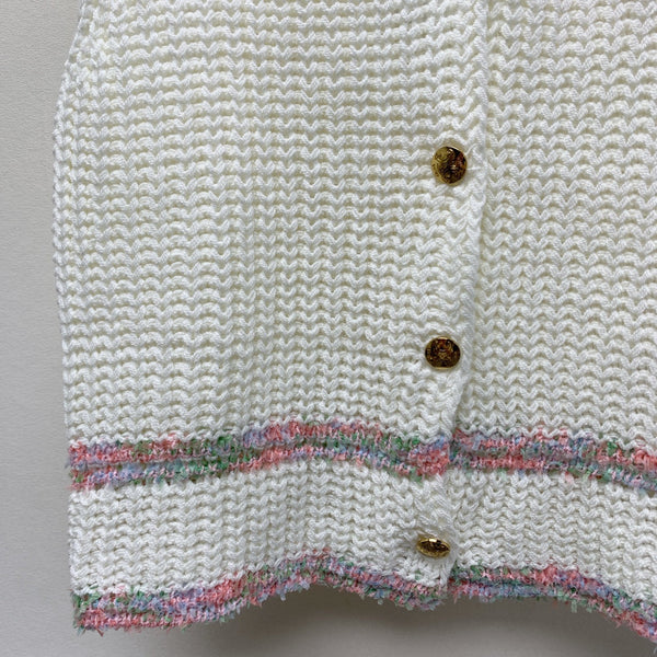 Celine 25 Knitted Vest White Wool Polyester 281498