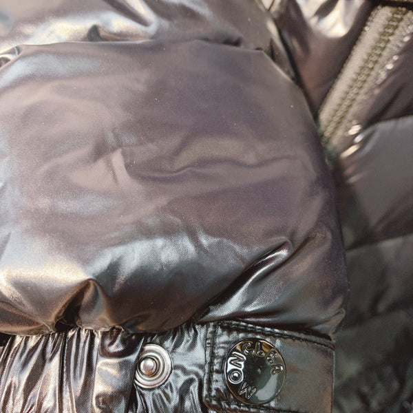 Moncler 25 Long Down Jacket Glossy Black Polyester 289151