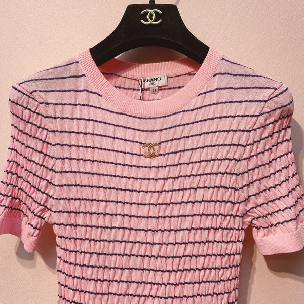 CC 25 Striped Crew Neck T-Shirt Tencel 289188