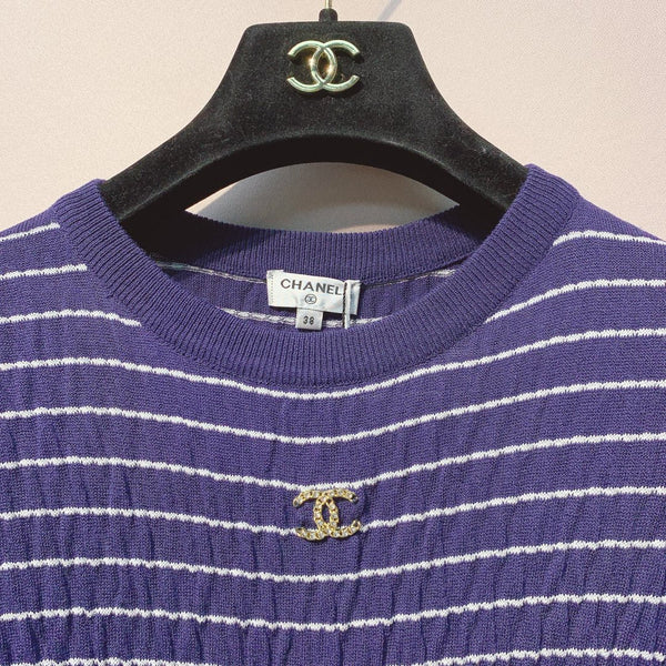 CC 25 Striped Crew Neck T-Shirt Tencel 289188