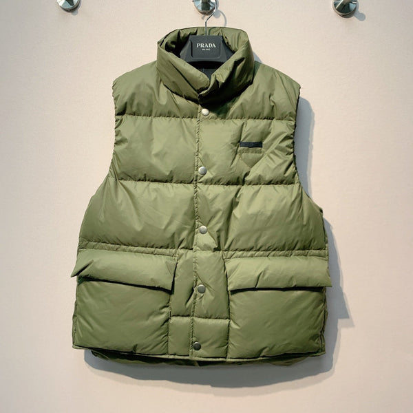 Prada 25 Vest Moss Green Polyester 296131