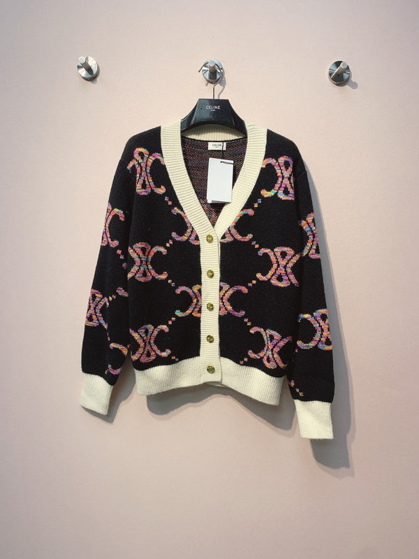 Celine 25 Cardigan Multicolor Wool 301603