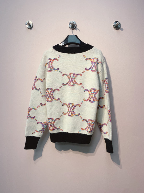 Celine 25 Cardigan Multicolor Wool 301603