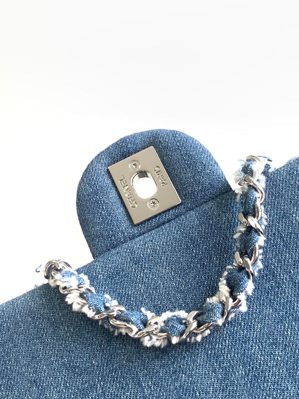 CC MINI 25 CLASSIC BAG IN BLUE COBALT DENIM