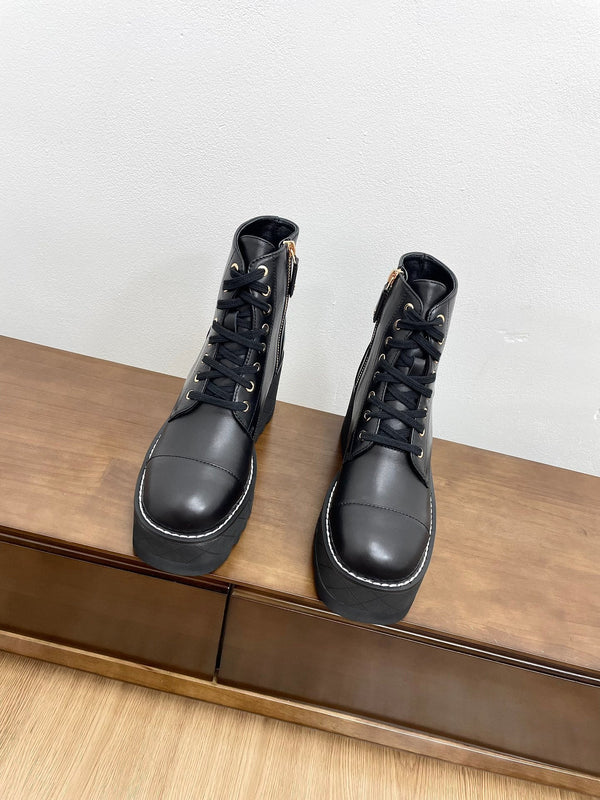 CC Ankle Boots 100mm Black Lambskin