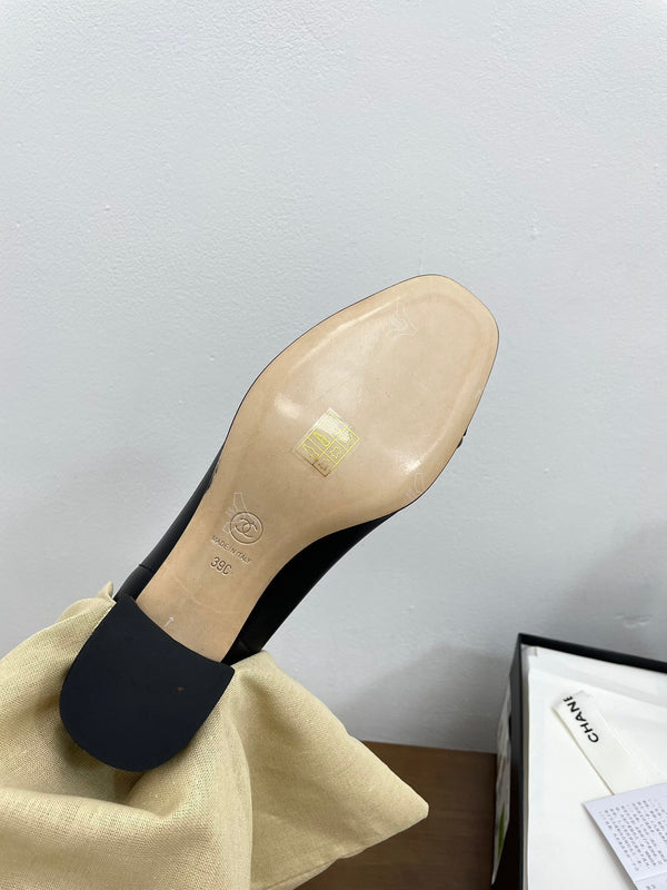 CC Ankle Boots 50mm Black Chain Lambskin