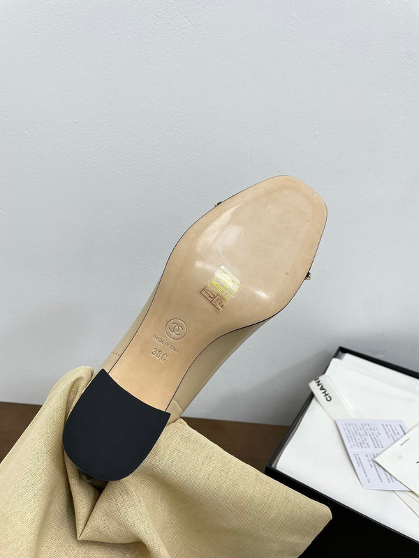 CC Ankle Boots 50mm Beige Chain Lambskin