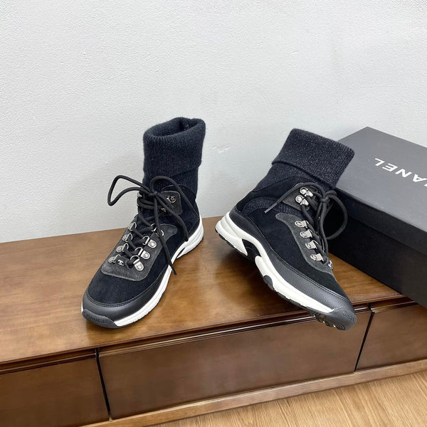 CC Sneaker 30mm Black Suede And Wool