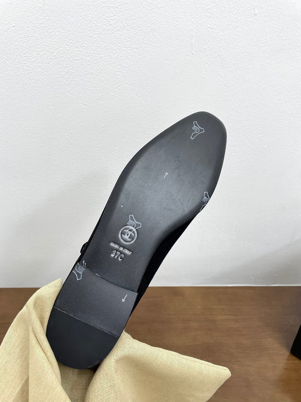 CC Mary Jane Black Suede And Calfskin