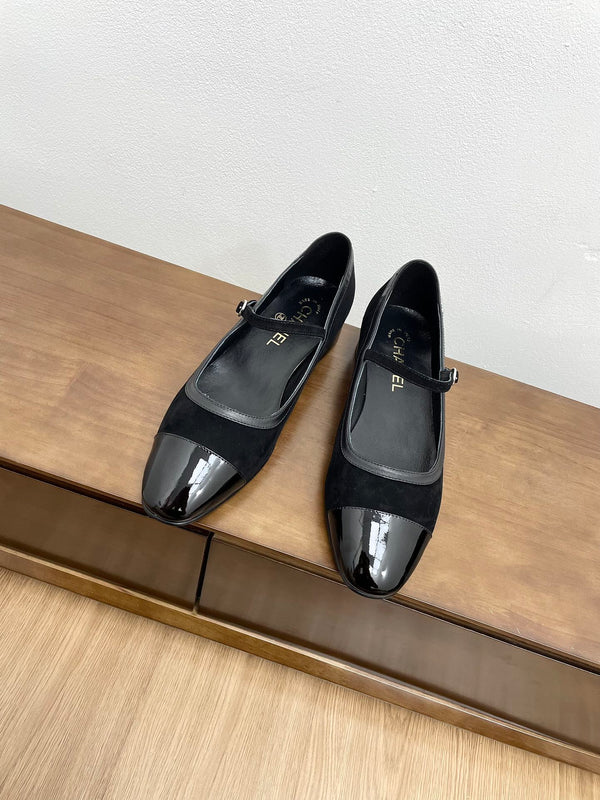 CC Mary Jane Black Suede And Calfskin