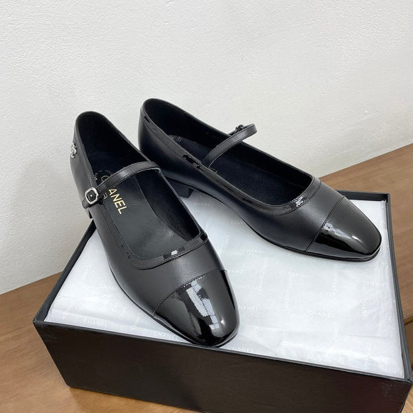 CC Mary Jane Black Calfskin