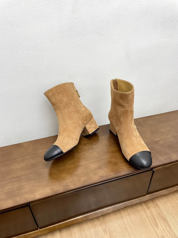 CC Ankle Boots 50mm Bold Beige Suede