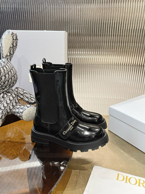 CD 25 short boots black calfskin 438779