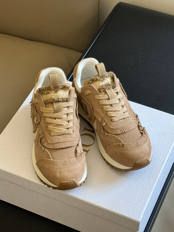 Cest CD Sneaker Brown Suede Calfskin and Mesh