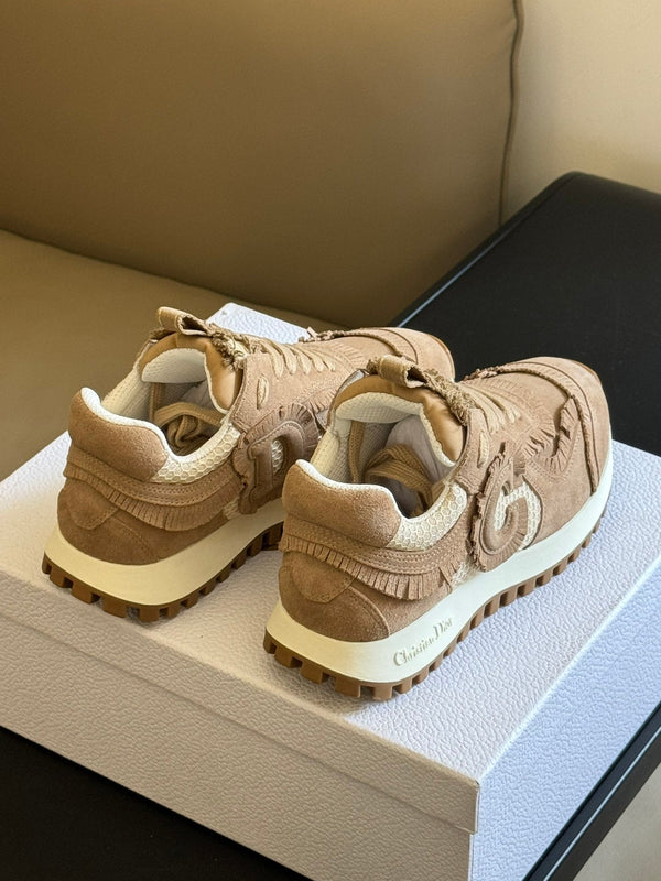 Cest CD Sneaker Brown Suede Calfskin and Mesh