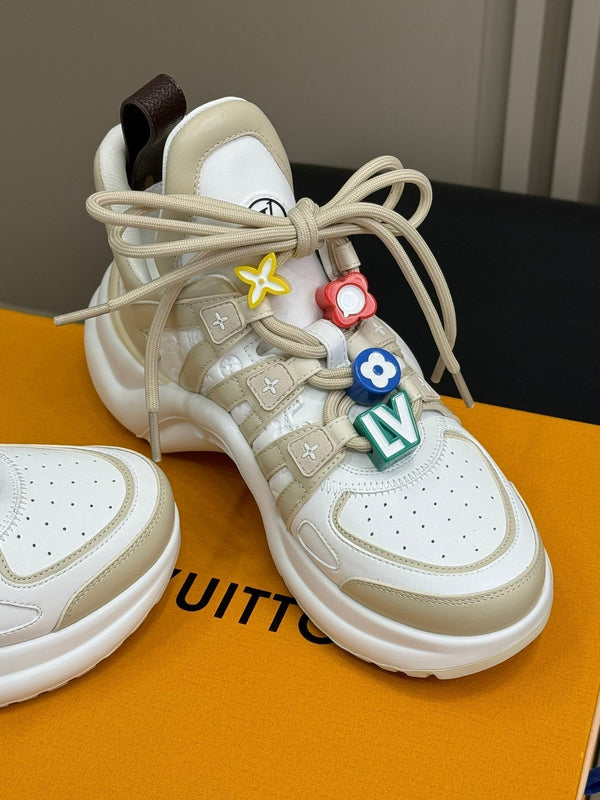 LV Archlight Sneaker White Mix Beige Calfskin