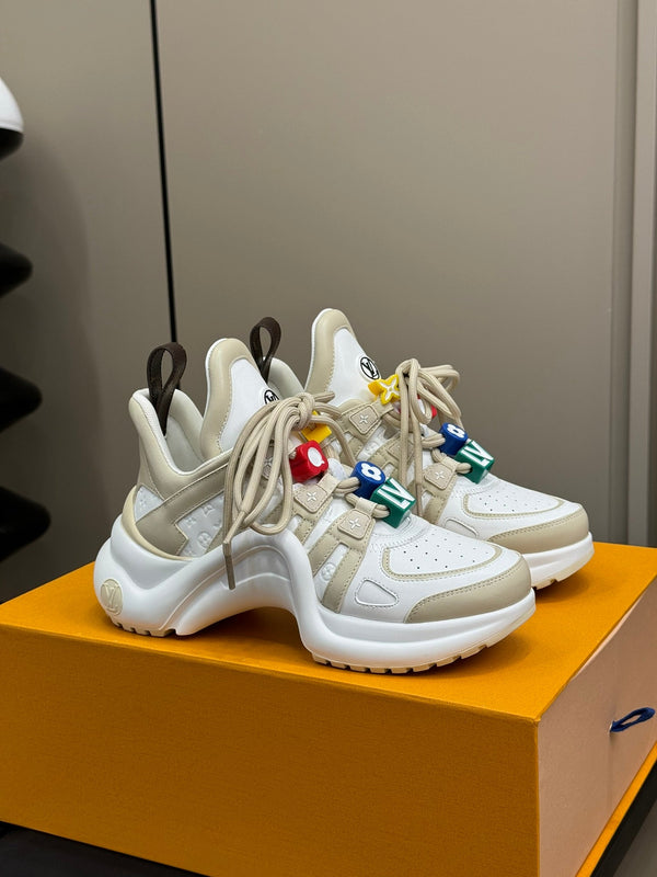 LV Archlight Sneaker White Mix Beige Calfskin