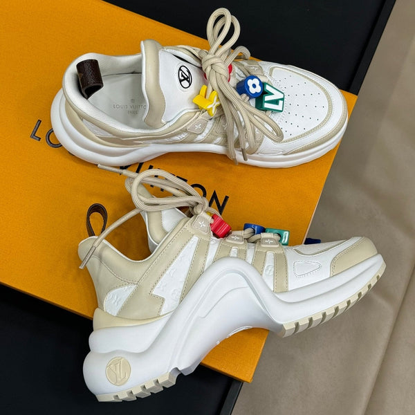 LV Archlight Sneaker White Mix Beige Calfskin
