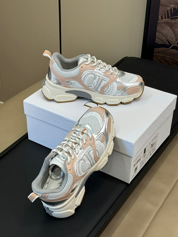 CD Chrono Sneaker Nude and Silver Mesh Fabric 992626