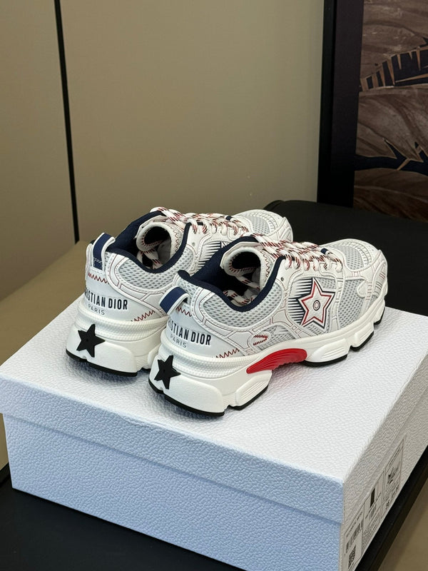 CD Chrono Sneaker White Mix Red Mesh Fabric 992629