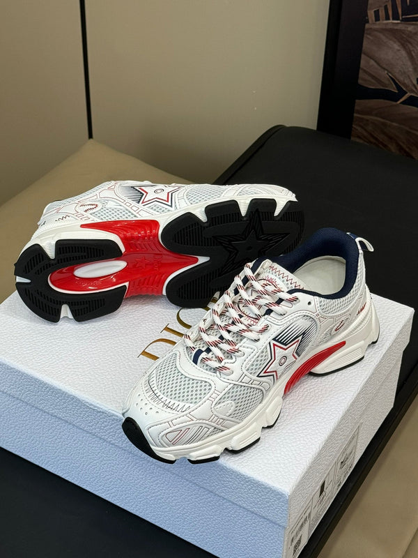 CD Chrono Sneaker White Mix Red Mesh Fabric 992629