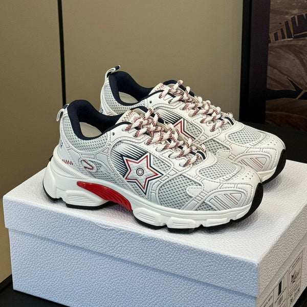 CD Chrono Sneaker White Mix Red Mesh Fabric 992629