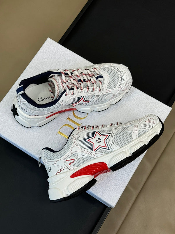 CD Chrono Sneaker White Mix Red Mesh Fabric 992629