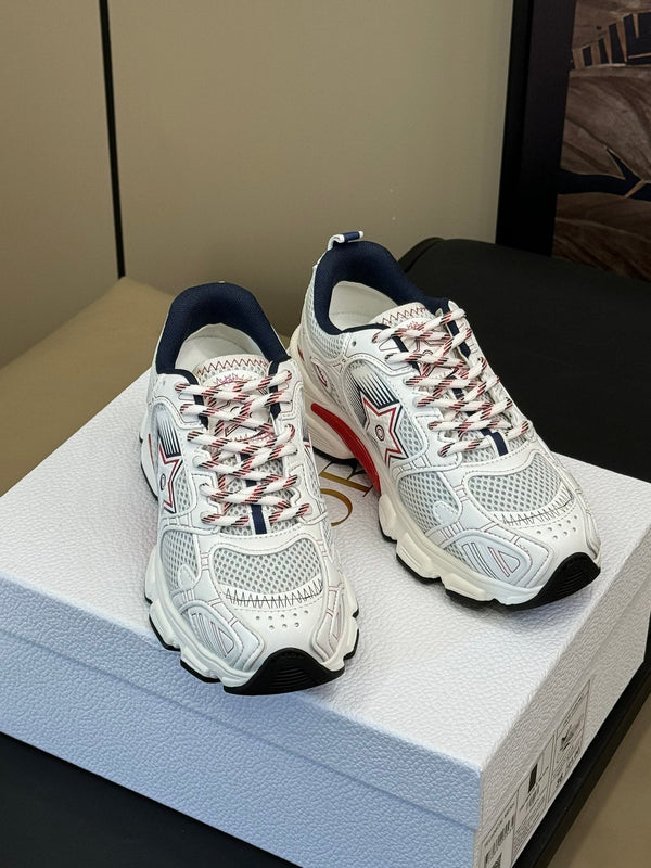 CD Chrono Sneaker White Mix Red Mesh Fabric 992629