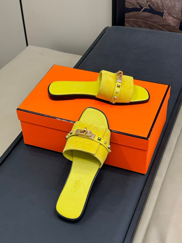 HM Giulia Sandal Yellow Calfskin with Suede 212732