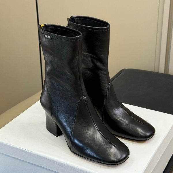 MiuMiu ankle boots black cowhide 521946