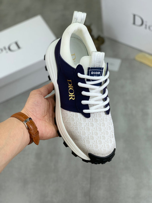 CD B24 SNEAKER IVORY AND NAVY FABRIC