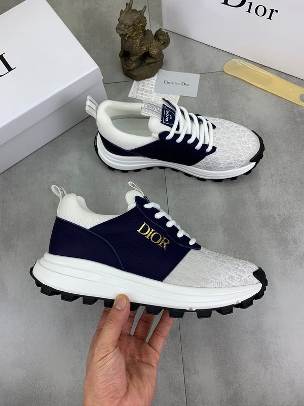 CD B24 SNEAKER IVORY AND NAVY FABRIC