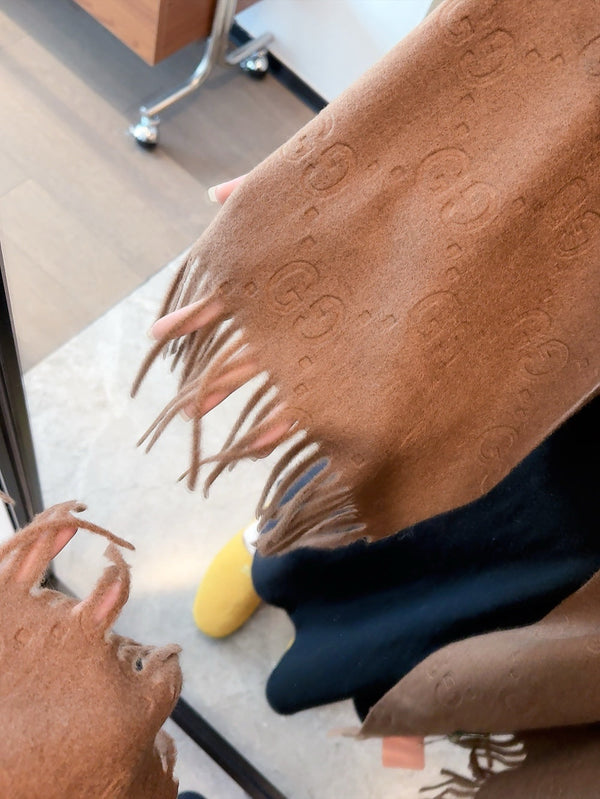 SCARF IN BRONZE BROWN CASHMERE 405596