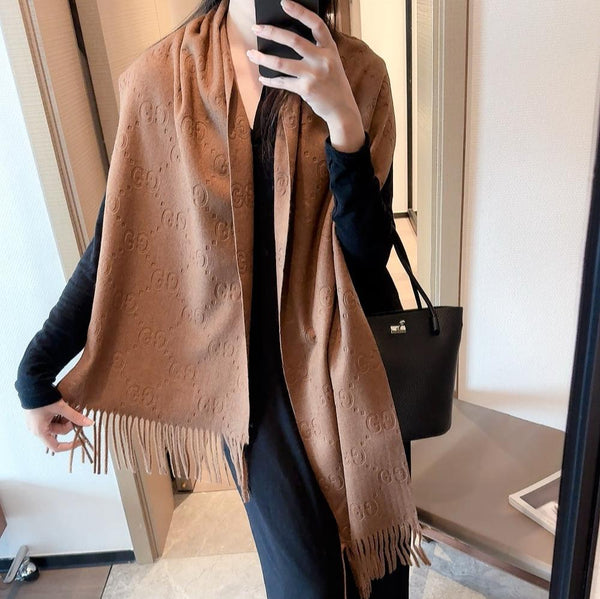 SCARF IN BRONZE BROWN CASHMERE 405596