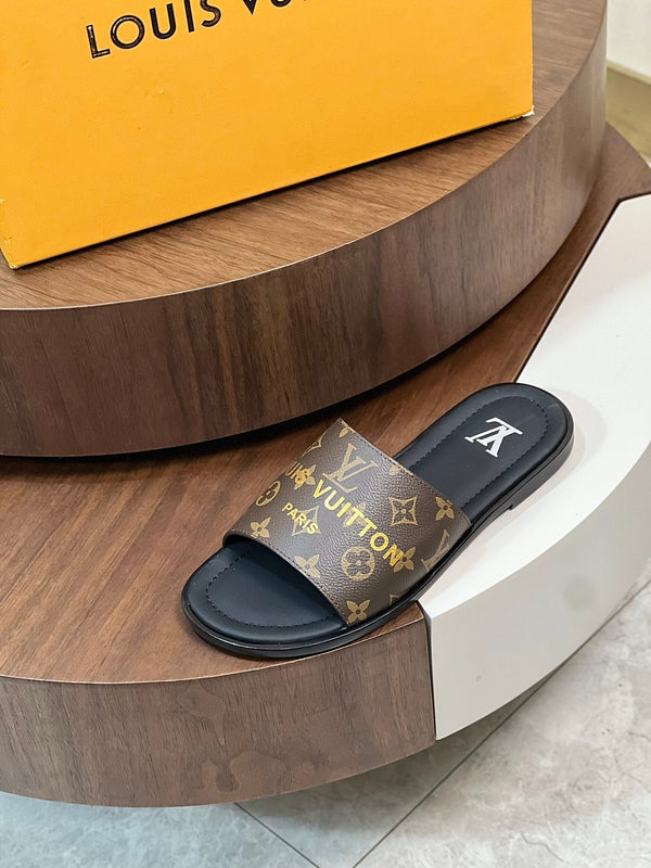LV OASIS MULE CHOCOLATE BROWN MONOGRAM CALFSKIN