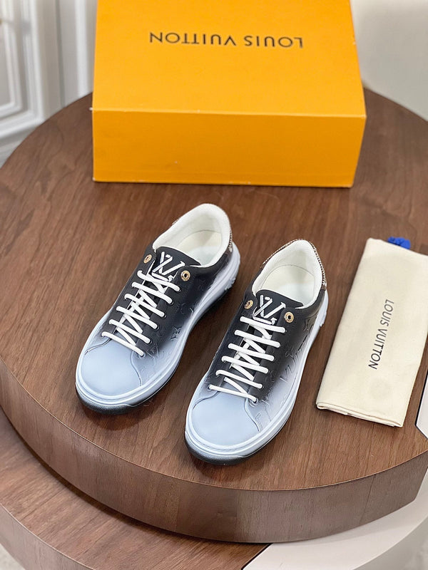 LV TIME OUT SNEAKER NERO MIX BIANCO PELLE DI VITELLO