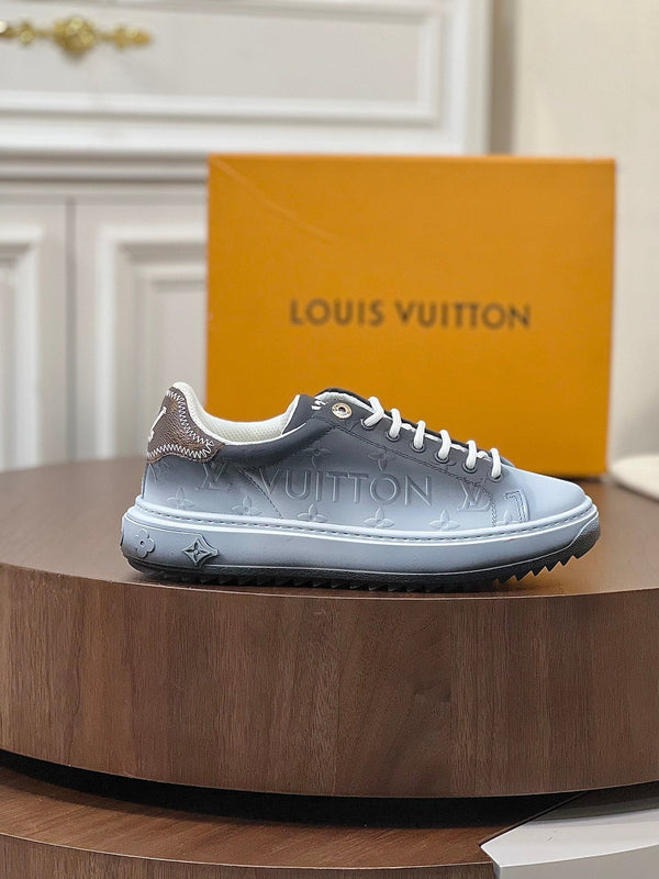 LV TIME OUT SNEAKER NERO MIX BIANCO PELLE DI VITELLO